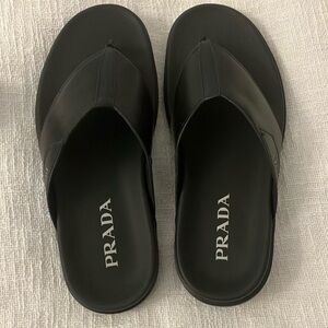 Brand new men’s Prada leather slippers